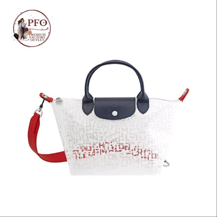 READY STOCK TAS LGP L1512HUY007 Le Pliage Medium Top Handle Bag Transparent