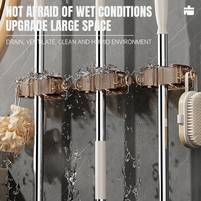 Mop Holder Bathroom Wall Sticker/ Penjepit Gantungan Sapu Pel Dinding/ Tempelan hook sapu pel serbag
