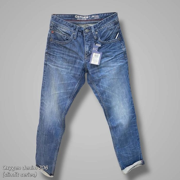 Celana oxygen denim ,oxygen panjang slimfit denim 706-1302