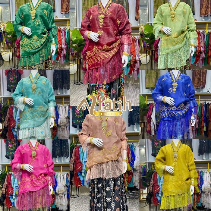 Baju Bodo Adat Modern Motif Kipas Organza -Alfatih