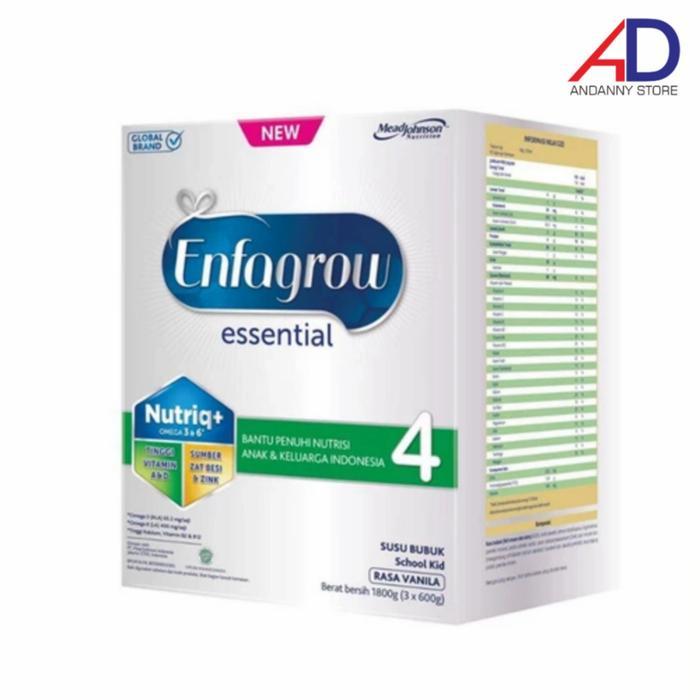 Enfagrow Essential 4 Vanila 1800Gr (3-12 Tahun)/ Susu Formula Enfagrow