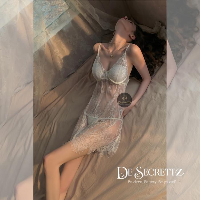 DeSecrettz NORA Baju Tidur Wanita Dewasa | Lingerie  Hot | With Cup Bra + G String | Free Parfum
