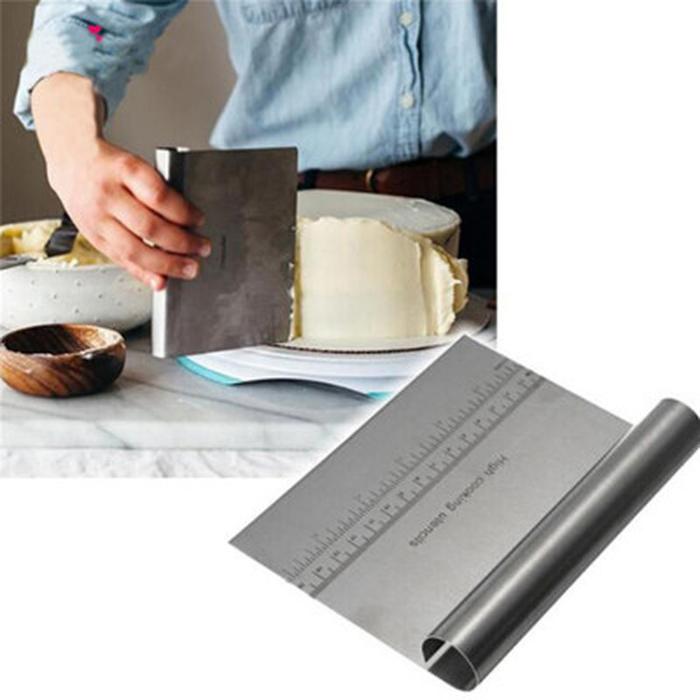 15/22cm Stainless Steel Cake Scraper Dough Cutter Baking Cake Cut