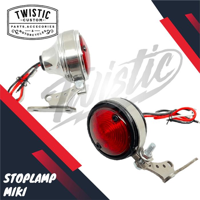 Stoplamp Lampu Rem LED Miki Motor Chopper Bobber Custom Universal