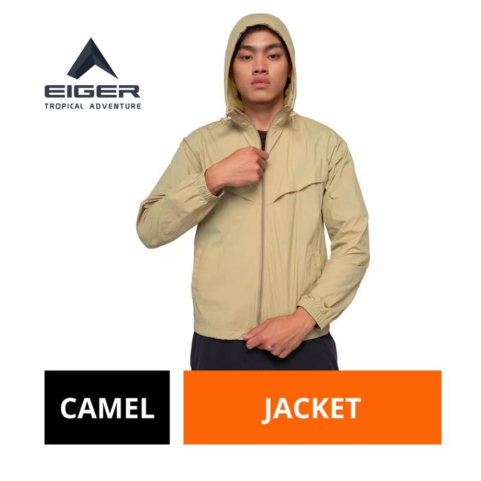 [BISA COD] Jaket Windbreaker Pria Pria Eiger Original Camel Polyamida Act Funfusion Men Outdoor