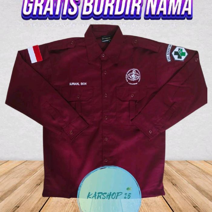 KEMEJA IAKMI LENGA PANJANG TERBARU SERAGAM IAKMI LENGAN PANJANG TERBARU KEMEJA BORDIR IAKMI KEMEJA K