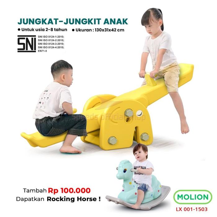 Jungkat Jungkit SNI Kuda Kudaan Mainan Anak Ride On Rocking Horse Jungkat Jungkit Hiburan Jungkat-Ju