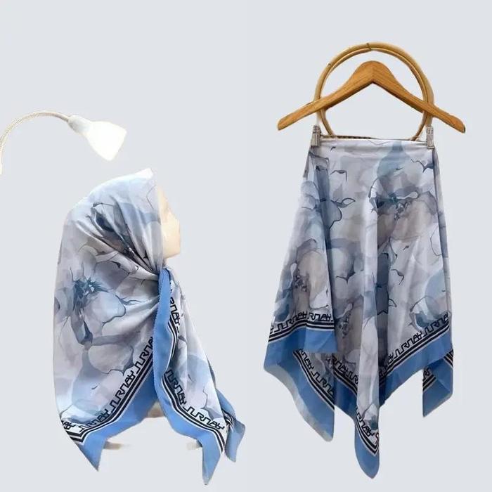 PROMO PAKET HEMAT 3 PCS 100RB Hijab Segi Empat Voal Motif Premium /Hijab arascraft/Kerudung persegi 