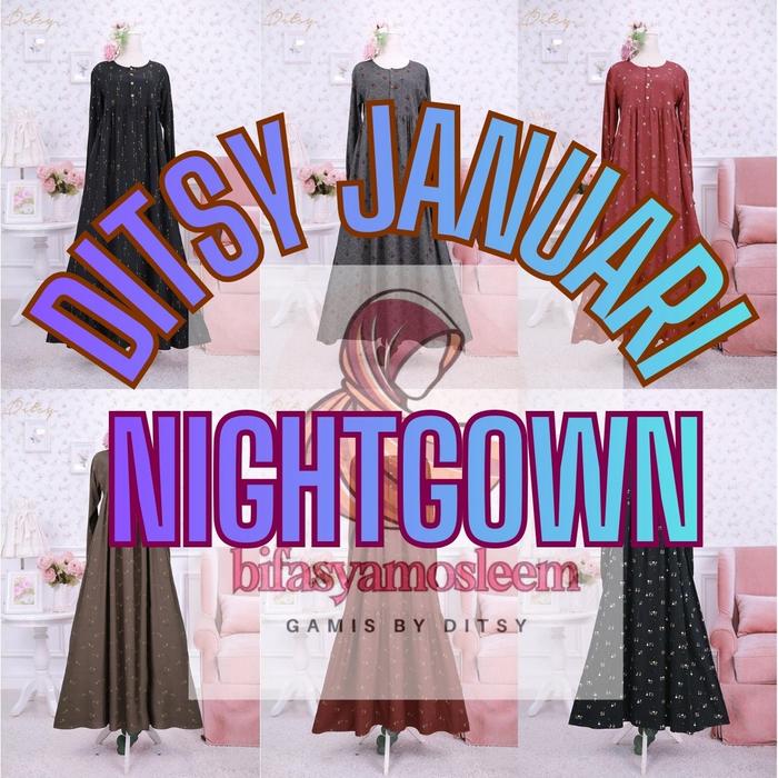 Ditsy Gamis Nightgown Januari 2026 Size XS S M L XL XXL