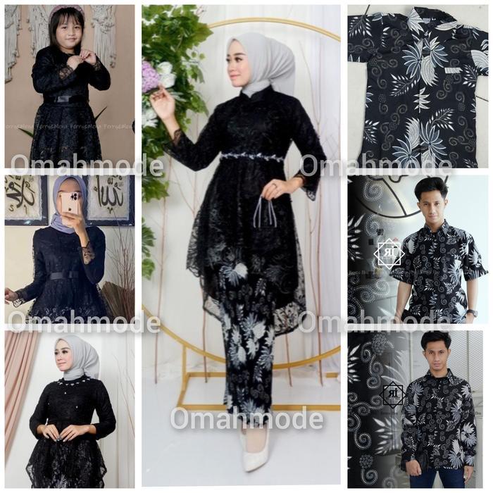 Promo Set Couple Kebaya Modern Kebaya Sarimbit Keluarga Lesti Hitam Xl