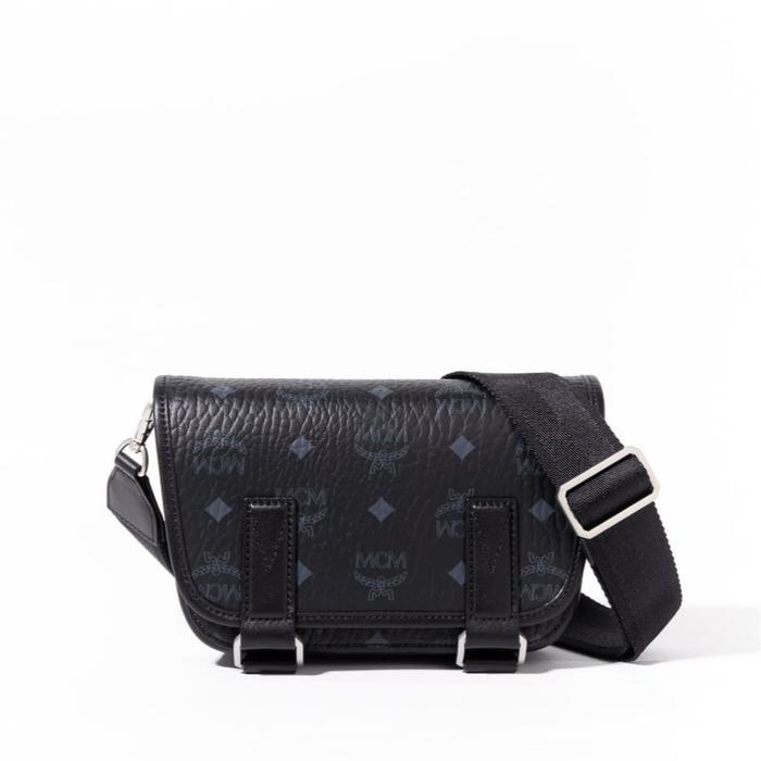 MCM Mini aren messenger bag visetos  Black