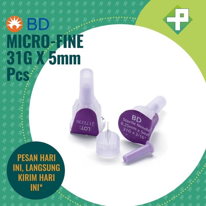 BD MicroFine 31G x 5mm (0.25mm) / Jarum Insulin Ungu Pack