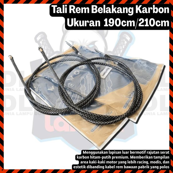 Kabel Rem Belakang Karbon Matic Yamaha Vario pcx cbu Beat Mio Nouvo Universal Semua Motor