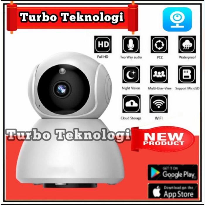 V380 Snowman IP Camera 2MP 1080P, Kamera CCTV Wireless Dengan Perekaman Suara Dua Arah dan Penyimpanan MicroSD Hingga 128GB