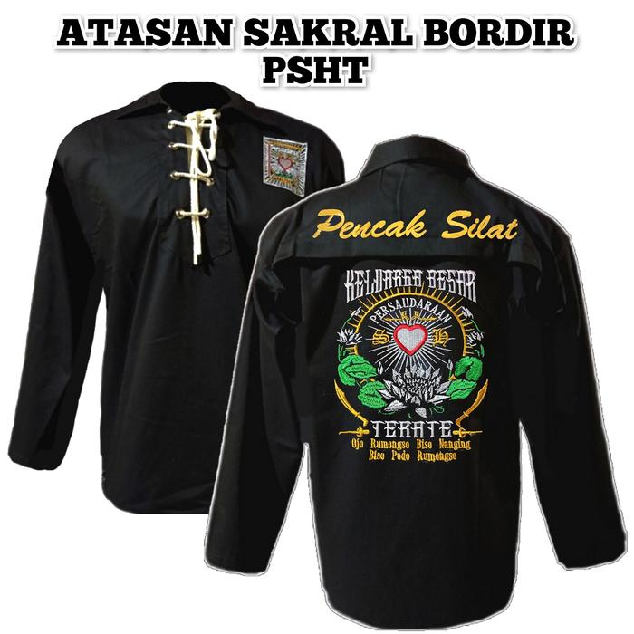 BAJU SAKRAL WARGA PSHT BORDIR MOTIF KELUARGA BESAR SH TERATE - BAJU SAKRAL PENCAK SILAT - BAJU SILAT