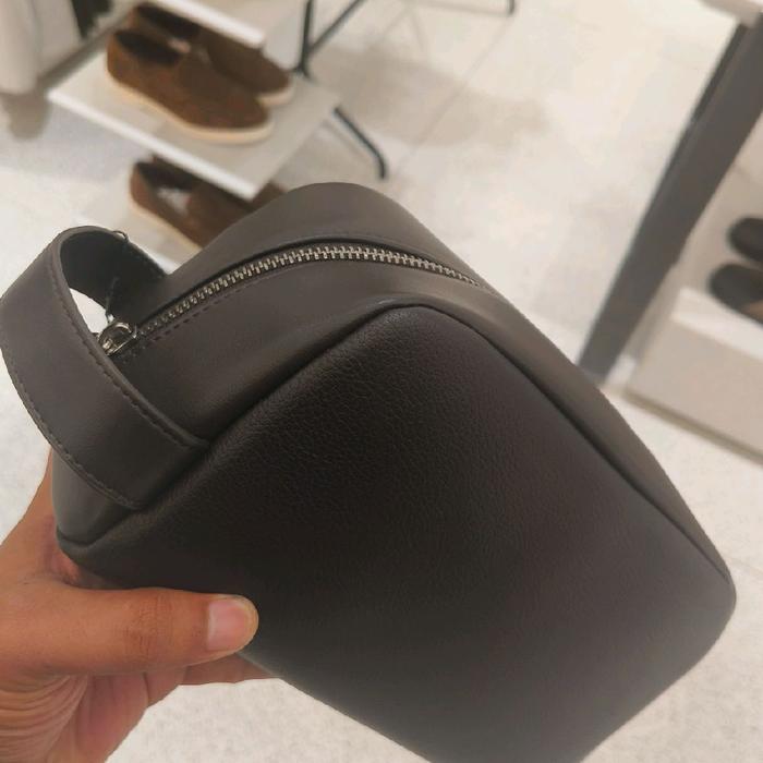 Clutch Bag Zara Pouch Pria Original Cokelat