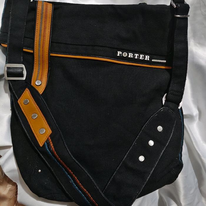 Porter Internasional Canvas Paten Mantul Tas Selempang Pria dengan Desain Trendy dan Fungsional unis