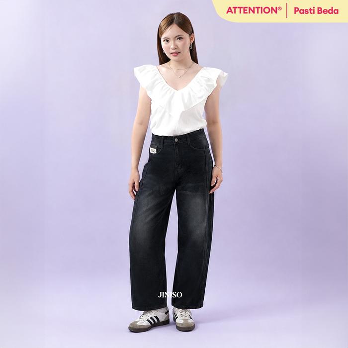 JINISO EVERYDAY ATTENTION - 881 Barrel Highwaist Celana Jeans Wanita