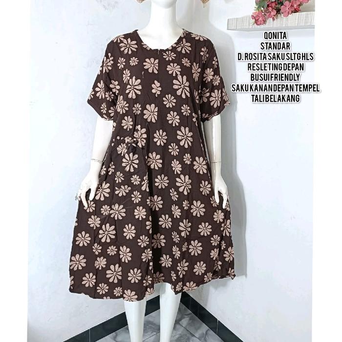 Daster QONITA batik & boutique  Rayon Busui Motif Pendek