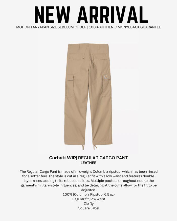 Carhatt WIP| REGULAR CARGO PANT | Celana kargo panjang pria dan wanita 100% ORIGINAL