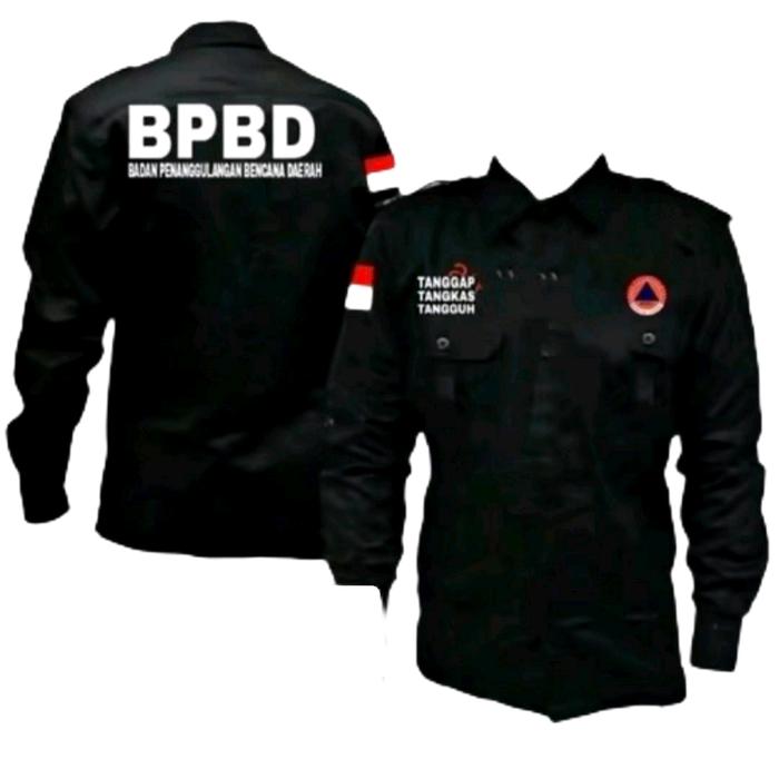KEMEJA BPBD LENGAN PANJANG/SERGAMA BPBD full BORDIR
