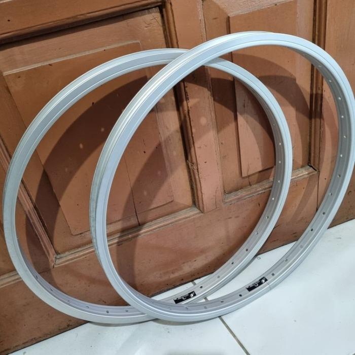 "Jual Produk rim velg bmx 20 36h hitam silver alloy united 2pcs. ''