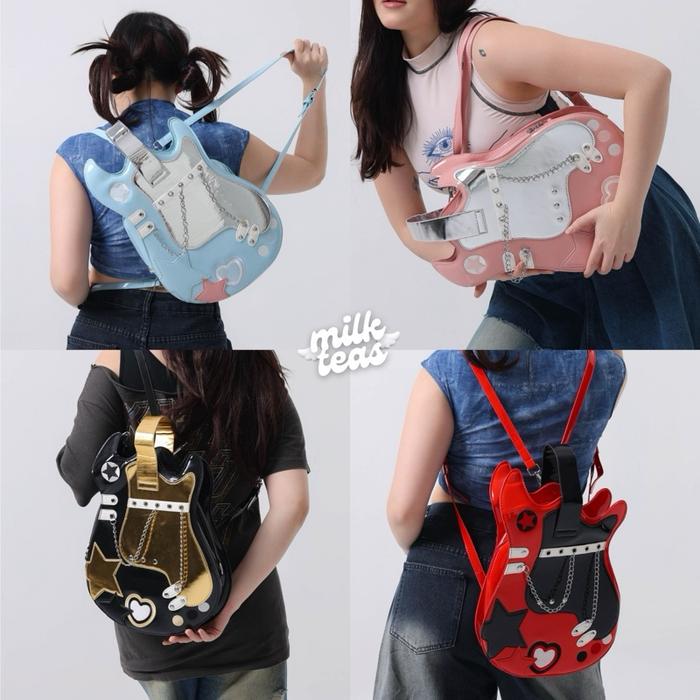 Guitar Backpack | MILKTEAS | Tas Ransel Gitar Y2K Streetwear Harajuku Japan Korean Fashion Bag Tas A