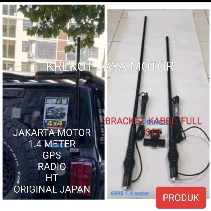 ANTENA MOBIL PANJANG 1.4METER KABEL BRACKET LENGKAP KHUSUS ASLI