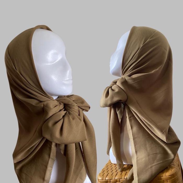 Zanine - ZA - Polos Jumbo - Hijab Kerudung Segi Empat Bahan Voal