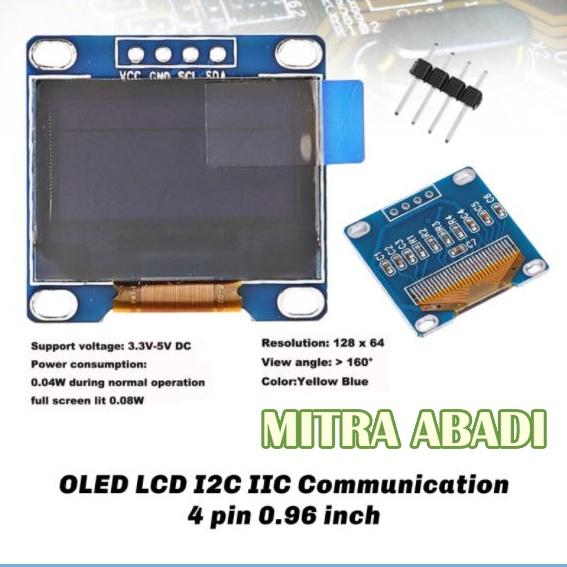 OLED LCD I2C IIC Communication 4 pin 0.96 inch 128X64 Display Module LCD