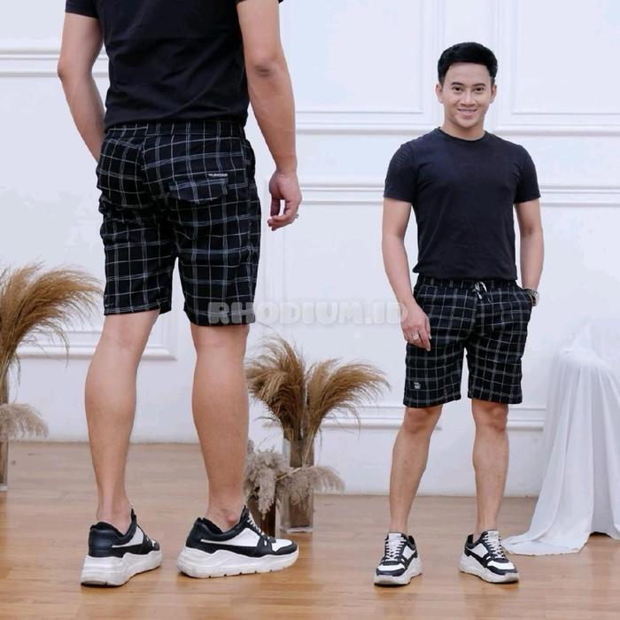 RHODIUM BROADSHORT TARTAN celana pendek pria dewasa