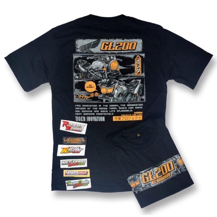Kaos Gl200 Original Free 5 Stiker, Kaos Herex, Kaos Honda, Kaos