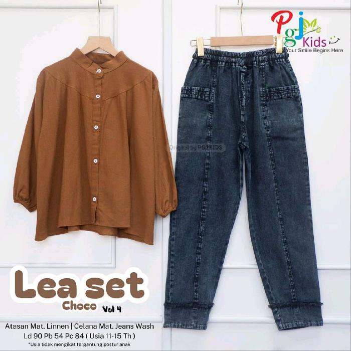 LEA vl4 SETELAN ANAK PEREMPUAN USIA 11-15 TAHUN / BLOUSE ATASAN KEMEJA ANAK PEREMPUAN BAHAN KATUN LI