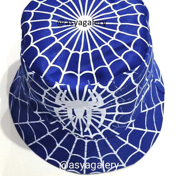 Topi Bucket Spiderman Full Print / Spiderman Full Print Bucket Murah Anak