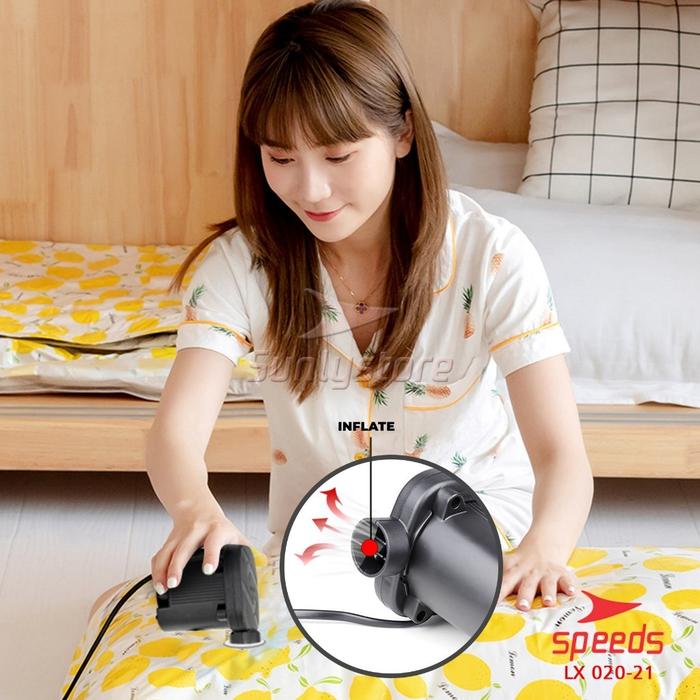 Speeds Pompa Electrik Air Pump Vacuum Angin Elektric Sedot Hisap Tiup Kasur Pelampung Listrik 020-21