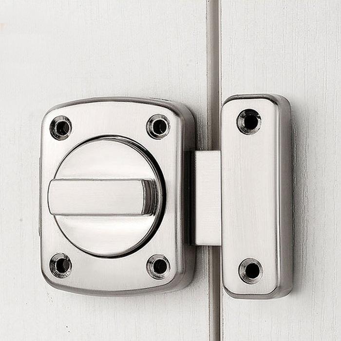 Grendel Pintu Stainless Grendel Putar Slot Anti Maling Pintu Geser Kait Kiri Kanan