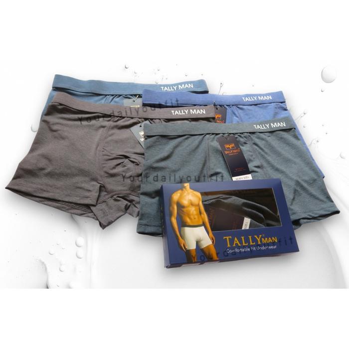 ~Harga Special~ TALLY MAN Celana Dalam Pria Boxer Tally Katun Bambu (Isi 3 Pcs) / Boxer Pria Tally 9