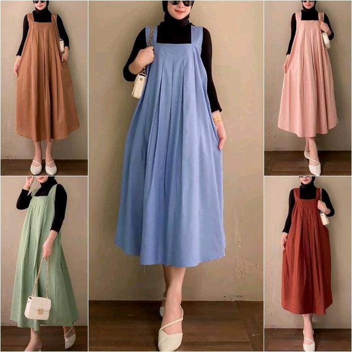 Dress Wanita Muslimah OVERALL DRESS ALULA Panjang