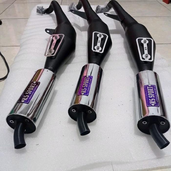 Knalpot XSSport Alfa Fizr Bravo Rc 100 Motorcycle Tipe Standar Racing dengan Tameng Bahan Plat Karat