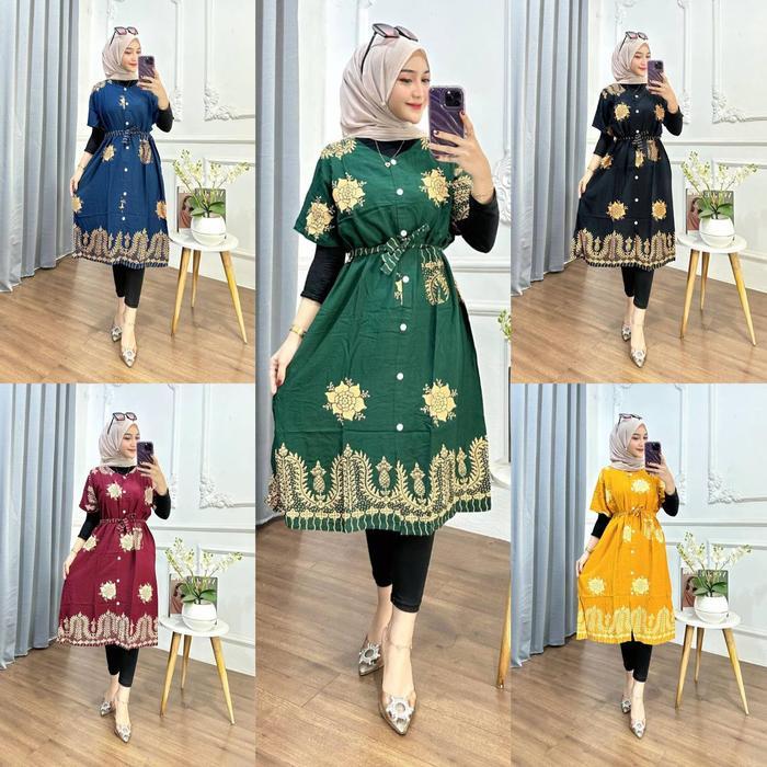 DASTER ANDIN | DASTER ANDIN KEKINIAN | DASTER ANDIN RAYON MOTIF Bunga Busui Santai