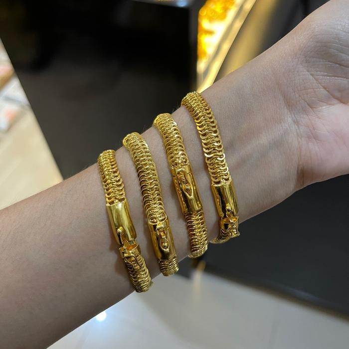 Gelang Lipan Perak lapis emas