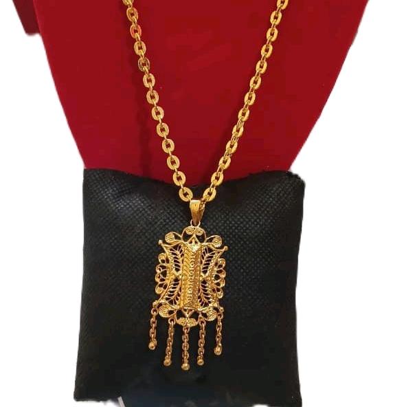 Kalung medan sultan ukuran 60 cm warna mas 24 London bahan tembaga impor kwalitas 2 tahunan