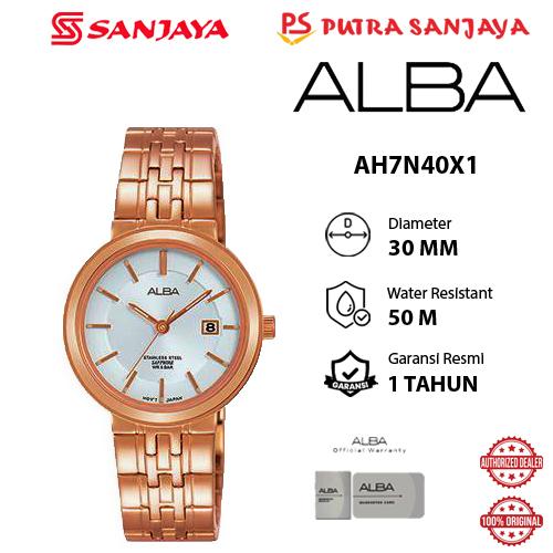 Jam Tangan Wanita ALBA AH7N40 / AH7N40X1 Original Garansi Resmi 1 tahun Stainless steel