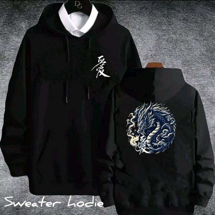 sweater hoodie KNZIO 5 Design terbaru naga ready jumbo ukuran besar jumbo Oversize Fleece Pria Lembu