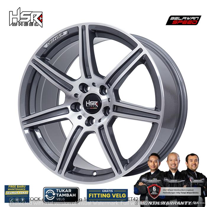 Velg Mobil Ring 18 HSR ROSTOCK AM7007 untuk Mercy E Class C Class Audi A4 A6 VW Tuareg VW Scirocco P