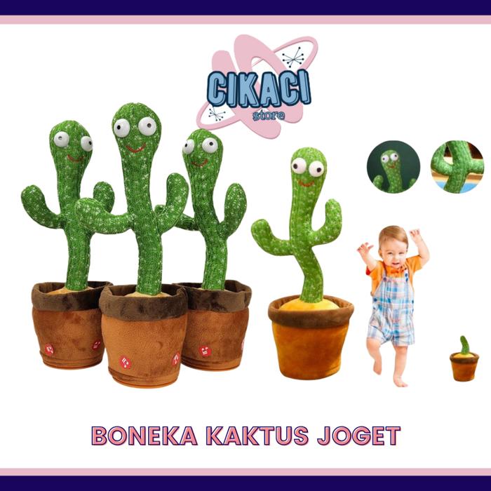 Cactus Toy Boneka Pintar Kaktus Joget Joged Goyang Bisa Ngomong Dance
