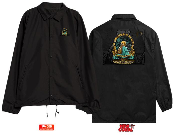 Jaket Coach Windbreaker Islam Muslim Umar Bin Khatab Printing Bahan Waterproof Kualitas Distro