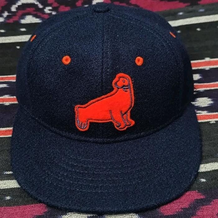 Topi Ebbets Field Flannels Vintage San Francisco Seals Wool Velcro Strapback Hat Second Original