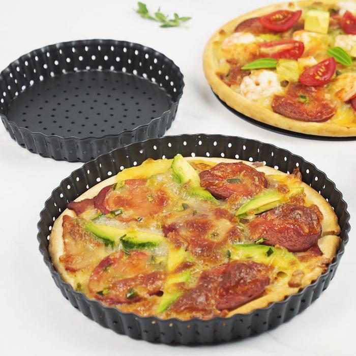 Pink Nonstick Cake Pie Pan Round Plate Marble Carbon Steel Cooker Pan