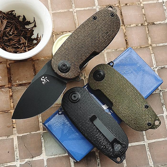 Sitivien Real 14C28N Blade ST150 Micarta Ball Bearing Tactical